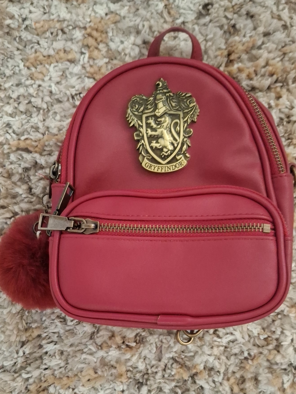 Harry Potter Gryffindor Crest Mini Backpack with Pom Pom Charm